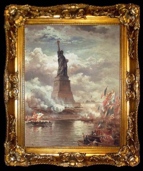 framed  Moran, Edward Statue of Liberty Enlightening the World, ta009-2